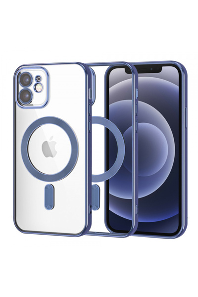 Apple MagSafe Case for iPhone 12, Techsuit, Luxury Crystal, Blue