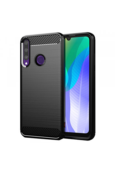 Huawei Husa pentru Y6p, Techsuit, Carbon, Neagra