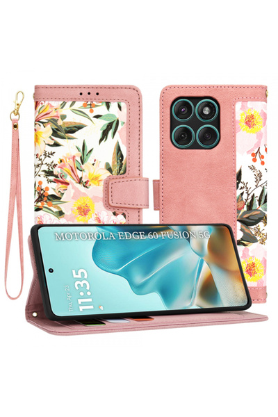 Motorola Husa pentru Edge 60 Fusion / Edge 60, Techsuit, FlipCraft, Roz