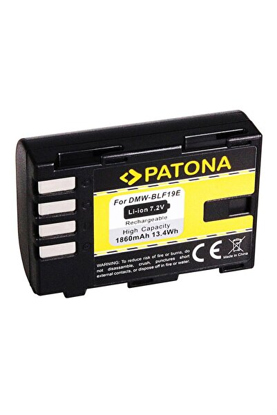 Patona Baterie DMW-BLF19 1860mAh, înlocuiește Panasonic DMC-GH3 GH4 GH5-1155