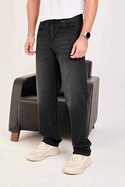 IMPOSING JNS Men's Baggy Fit Comfortable Fit Black Jeans Trousers