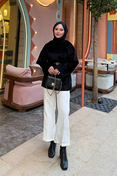 LOCCO Women's Belt Detail Tunic Black