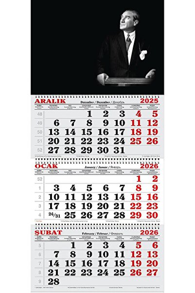 GENC DIJITAL BASKI 2026 Yılı Gemici Takvimi ---ATATÜRK ,AYDINLIĞA ÇIKAN YOL