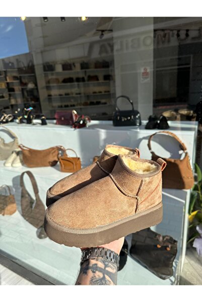 STİL SİDELYA Kadın Yeni Sezon İçi Tüylü Kalın Taban Bot