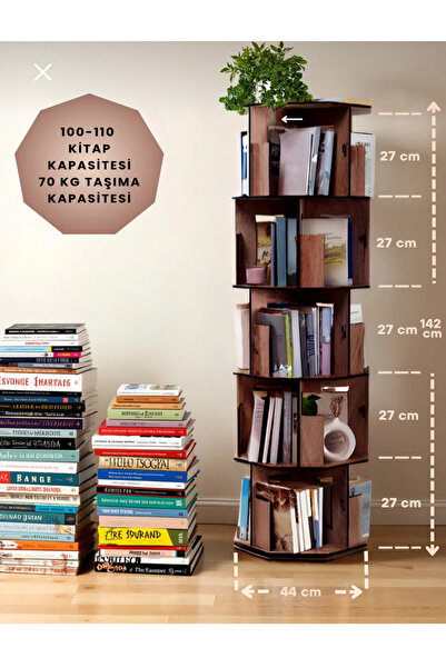 bahadır grup Kitaplık 360° döner beş katlı