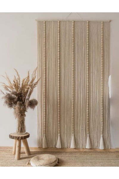 EdaTasarım Makrome Perde Boncuklu