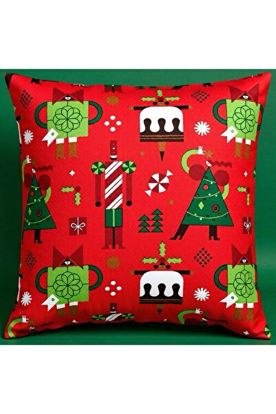 IKEA Cozy Room - Vinterfint Throw Pillow Cover, Red (Christmas Themed), 50X50 cm