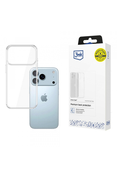 Apple Калъф за iPhone 17 Pro, 3MK, Armor, Прозрачен