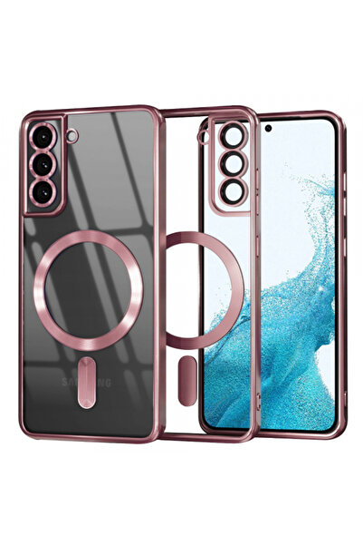 Samsung MagSafe Case for Galaxy S22 5G S901, Techsuit, Luxury Crystal, Pink