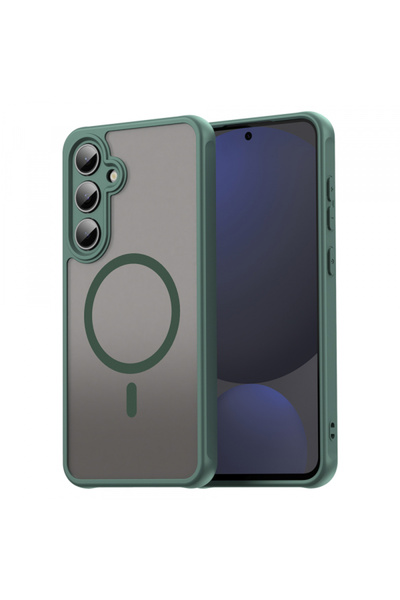 Samsung Husa MagSafe pentru Galaxy S24 FE S721, Techsuit, HaloFrost II, Verde