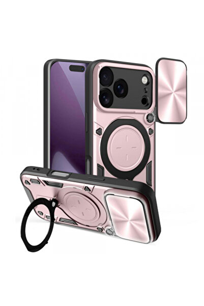 Apple Калъф за iPhone 17 Pro, Techsuit, CamGuard Pro, Розово злато