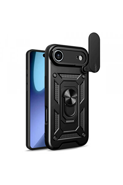 Apple Калъф за iPhone 17 Air, Techsuit, CamShield, Черен