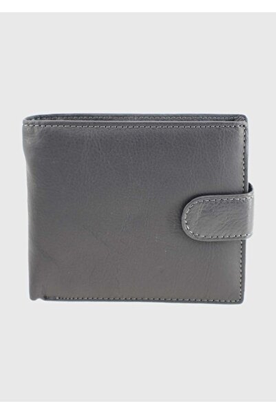 HASSION - Men's wallet, genuine leather, F055, gray