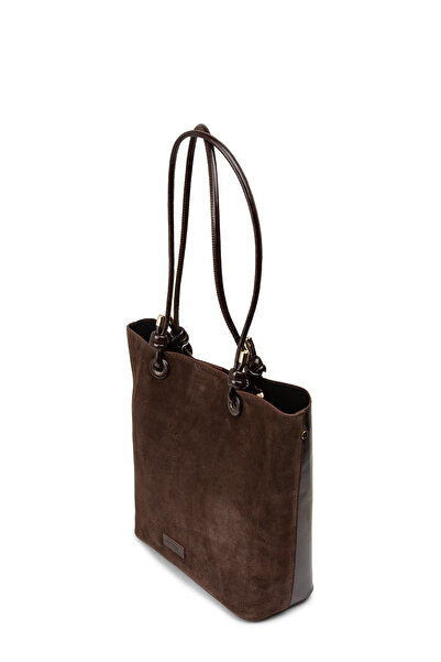 Deery Genuine Suede Brown Women's Shoulder Bag