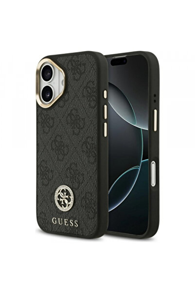 Apple Husa MagSafe pentru iPhone 17, Guess, 4G Strass Logo, Neagra