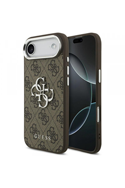 Apple Husa pentru iPhone 17 Air, Guess, Big 4G Logo Classic, Maro Argintie