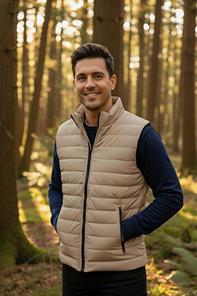 Gameyal Ανδρικό φουσκωτό γιλέκο με καπιτονέ επένδυση με διπλή τσέπη