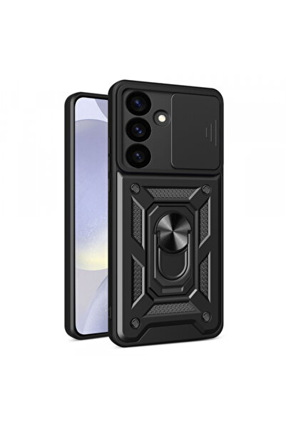 Samsung Θήκη για Galaxy S24 S921, Techsuit, CamShield, Μαύρη