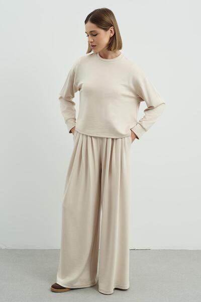 C&City Pure Touch Basic Sweatshirt Beige