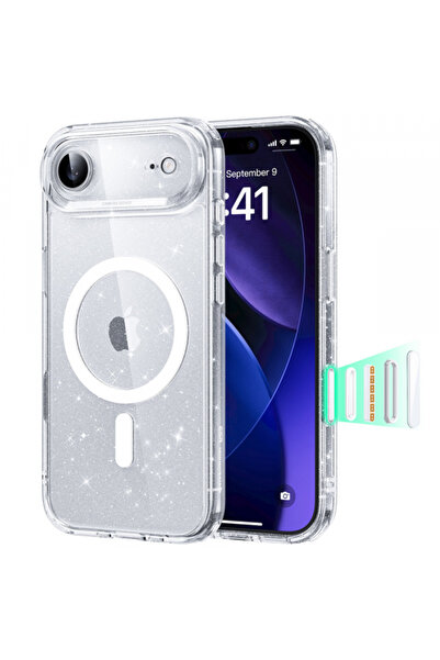 Apple Husa MagSafe pentru iPhone 17 Air, ESR, Classic Hybrid Shimmer, Transpa...