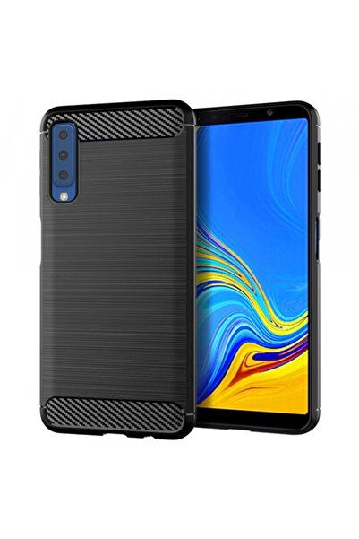 Samsung Husa pentru Galaxy A7 (2018) A750, Techsuit, Carbon, Neagra