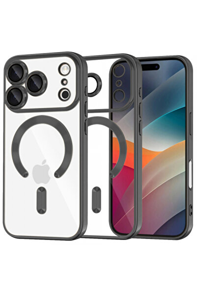 Apple Husa MagSafe pentru iPhone 17 Pro, Techsuit, Luxury Crystal, Neagra