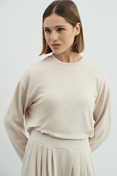 C&City Pure Touch Basic Sweatshirt Beige