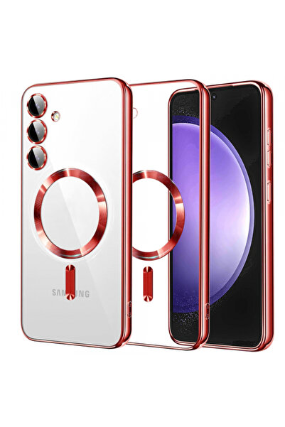 Samsung MagSafe Case for Galaxy S23 FE S711, Techsuit, Luxury Crystal, Red