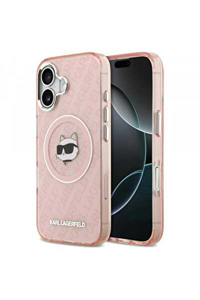 Apple Husa MagSafe pentru iPhone 17, Karl Lagerfeld, IML Choupette`s Head, Roz