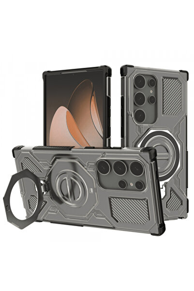 Samsung Θήκη για Galaxy S24 Ultra S928, Techsuit, Carbon Shield Pro, Μαύρη Αν...