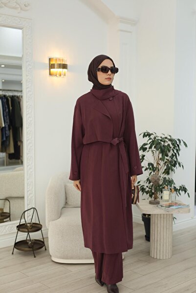 QOOQ STORE QOOQ Bordo Trençkot 26fw601