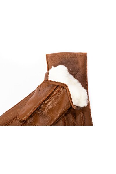 Hungant Χειμερινά γάντια σε χρώμα καμήλας για γυναίκες με επένδυση από γούνα ...