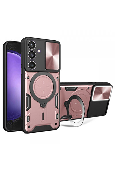 Samsung Husa pentru Galaxy S23 FE S711, Techsuit, CamGuard Pro, Roz Aurie