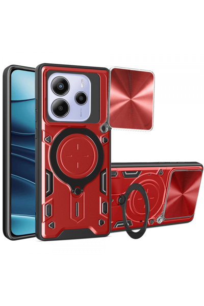 Xiaomi Case for Redmi Note 14 5G, Techsuit, CamGuard Pro, Red