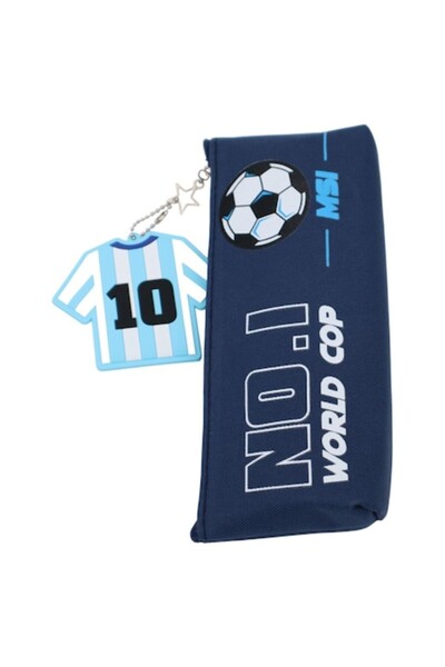 OEM Pencil case for boys with detachable keychain H-711 - navy