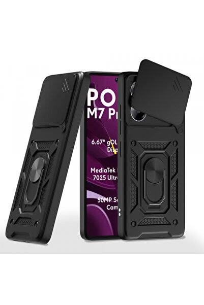 Xiaomi Husa pentru Poco M7 Pro 5G, Techsuit, CamShield, Neagra