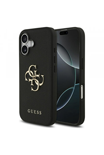 Apple Husa pentru iPhone 17, Guess, 4G Grained Big and Classic Logo, Neagra