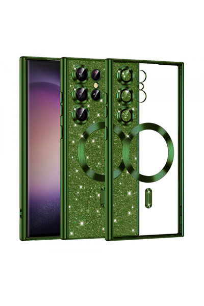 Samsung Θήκη MagSafe για Galaxy S23 Ultra S918, Techsuit, Πολυτελές Γκλίτερ, ...