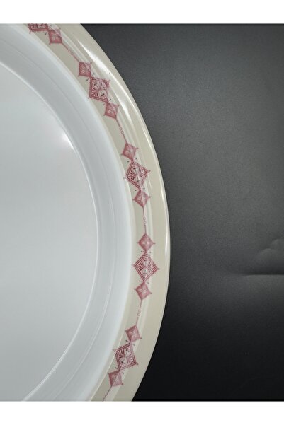 LANDREEN Luxury melamine rice serving plate, resistant to breakage and cracking, microwave and dishwasher safe. Plate size: 45 cm.