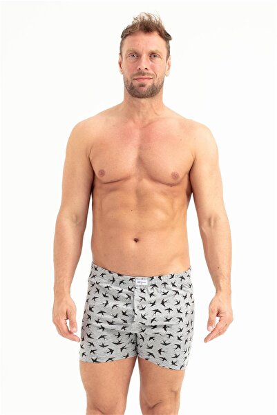 OBJE بوكسر رجالي من القطن الممشط المطبوع