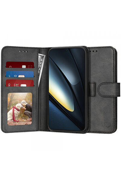 Xiaomi Θήκη για Poco F6 Pro, Techsuit, Ημερολόγιο, Μαύρη