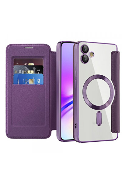 Samsung Husa MagSafe pentru Galaxy A05 A055, Techsuit, SmartMag Book, Mov