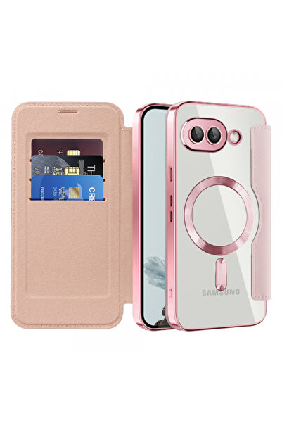 Google MagSafe Case for Pixel 9a, Techsuit, SmartMag Book, Pink