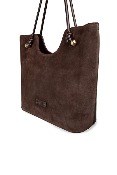 Deery Genuine Suede Brown Women's Shoulder Bag