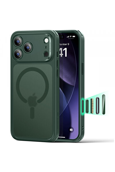 Apple Husa MagSafe pentru iPhone 17 Pro, ESR, Classic Hybrid, Verde Satinata