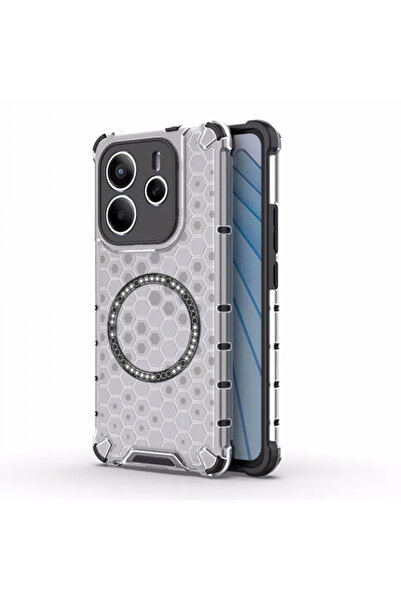 Xiaomi MagSafe Case for Redmi Note 14 5G, Techsuit, HoneyComb Shield, White