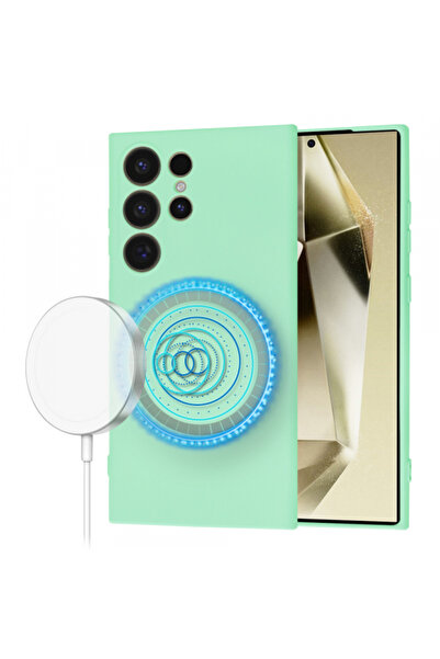 Samsung Husa MagSafe pentru Galaxy S24 Ultra S928, Techsuit, SoftFlex, Verde ...