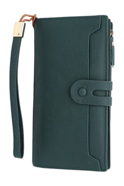 HASSION Portofel din piele pentru femei A12, green 20X10X3,5cm