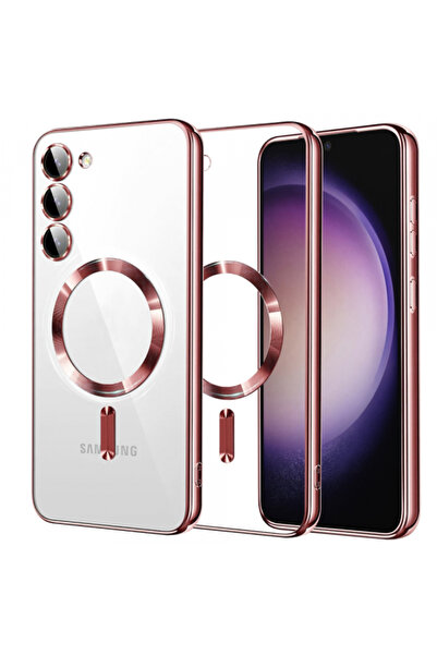 Samsung Θήκη MagSafe για Galaxy S23 S911, Techsuit, Πολυτελές Κρύσταλλο, Ροζ