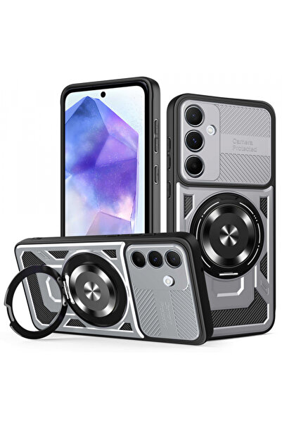 Samsung Θήκη για Galaxy A55 5G A556, Techsuit, RuggedCam, Γκρι